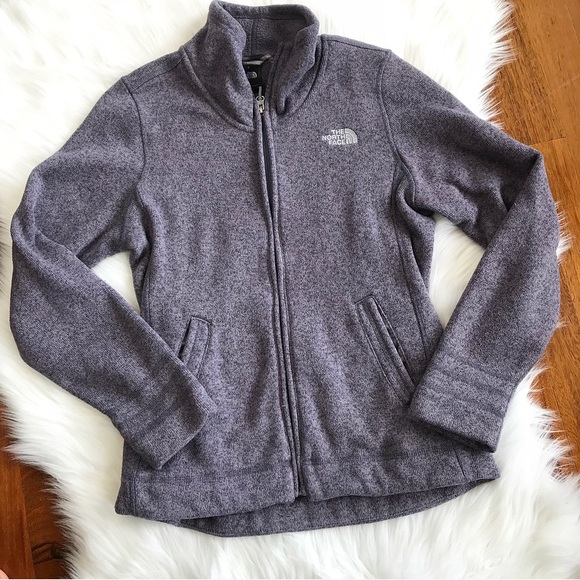 The North Face Jackets & Blazers - {The Northface} Purple Grey Zip Sweater Jacket